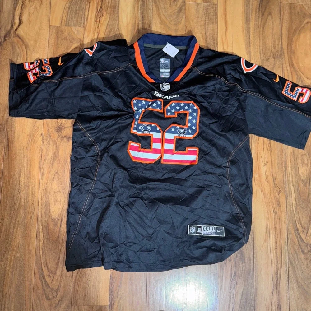 Nike Chicago‎ Bears Khalil Mack 52 Jersey Stars Stripes Black XXXL NFL On Field